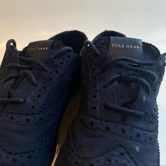 Cole Haan | ZERØGRAND Wingtip Oxford in Blazer Blue - Picture 8 of 9